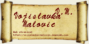 Vojislavka Malović vizit kartica